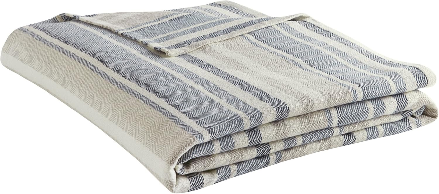 Eddie Bauer - Twin Blanket, Lightweight Cotton Bedding, Home Decor for All Seasons (Herringbone Green, Twin)