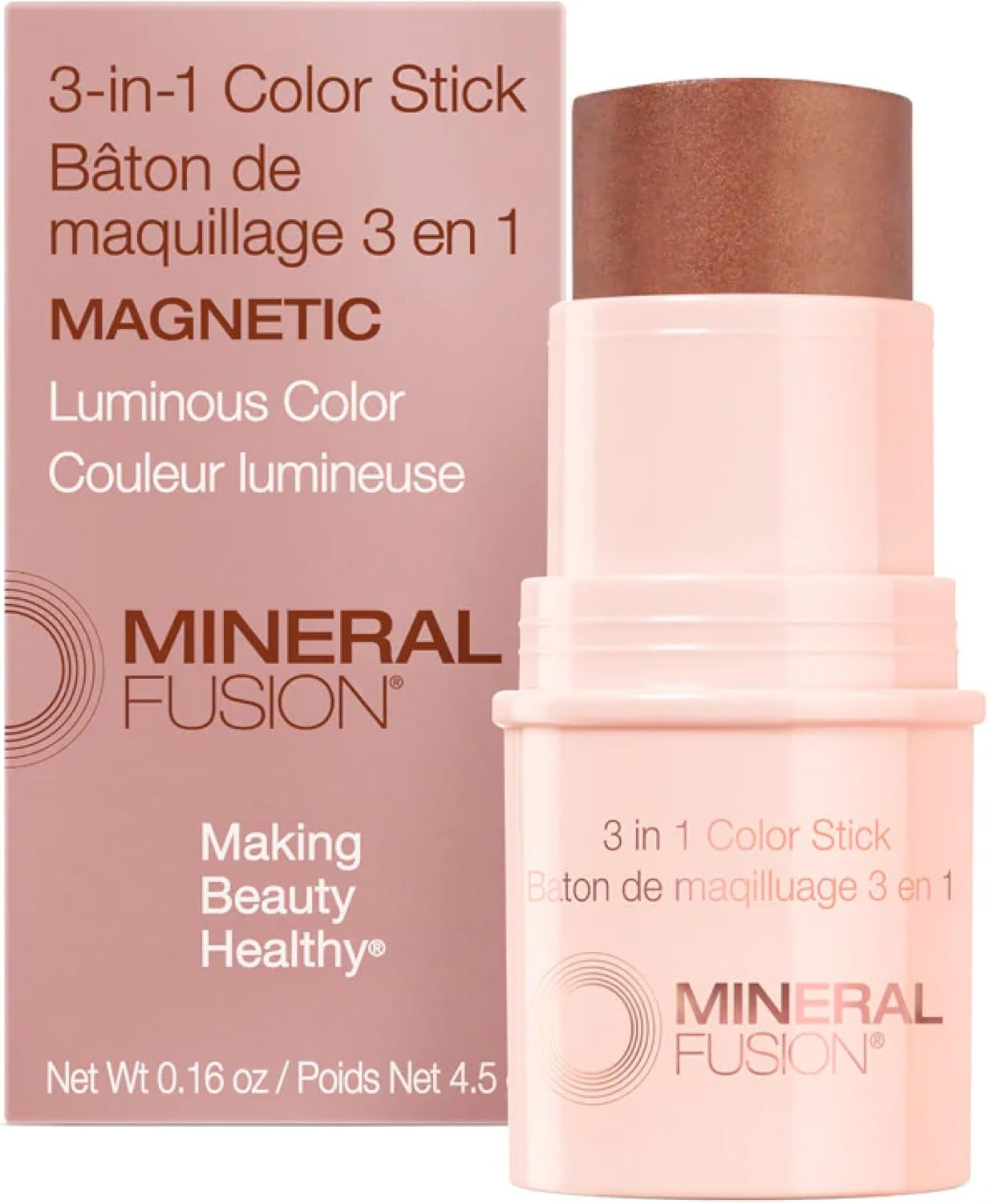 Mineral Fusion, Color Stick Rosette 3 in 1, 0.18 Ounce