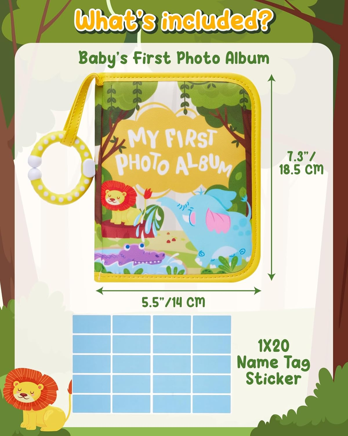 Lilian&Gema Baby'S My First Photo Album &ndash; Soft Photo Album for Baby with Adorable Design, Holds 4X6 Pictures, Perfect Baby Photo Albums for Newborn, Toddler & Kids image number 6