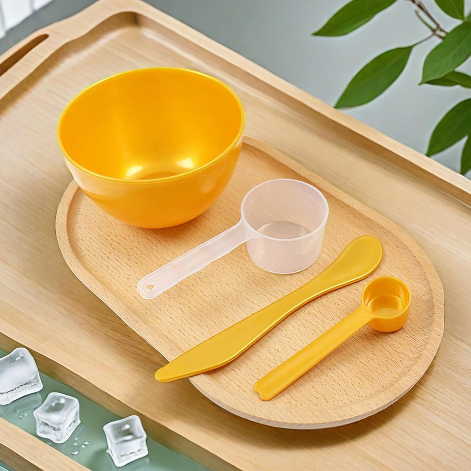 1 Set Facial Mixing Bowl with Spatula Face Mask Spoon Applicator Esthetician Mixing Bowl Set Spa Spatula for Face Masks image number 5