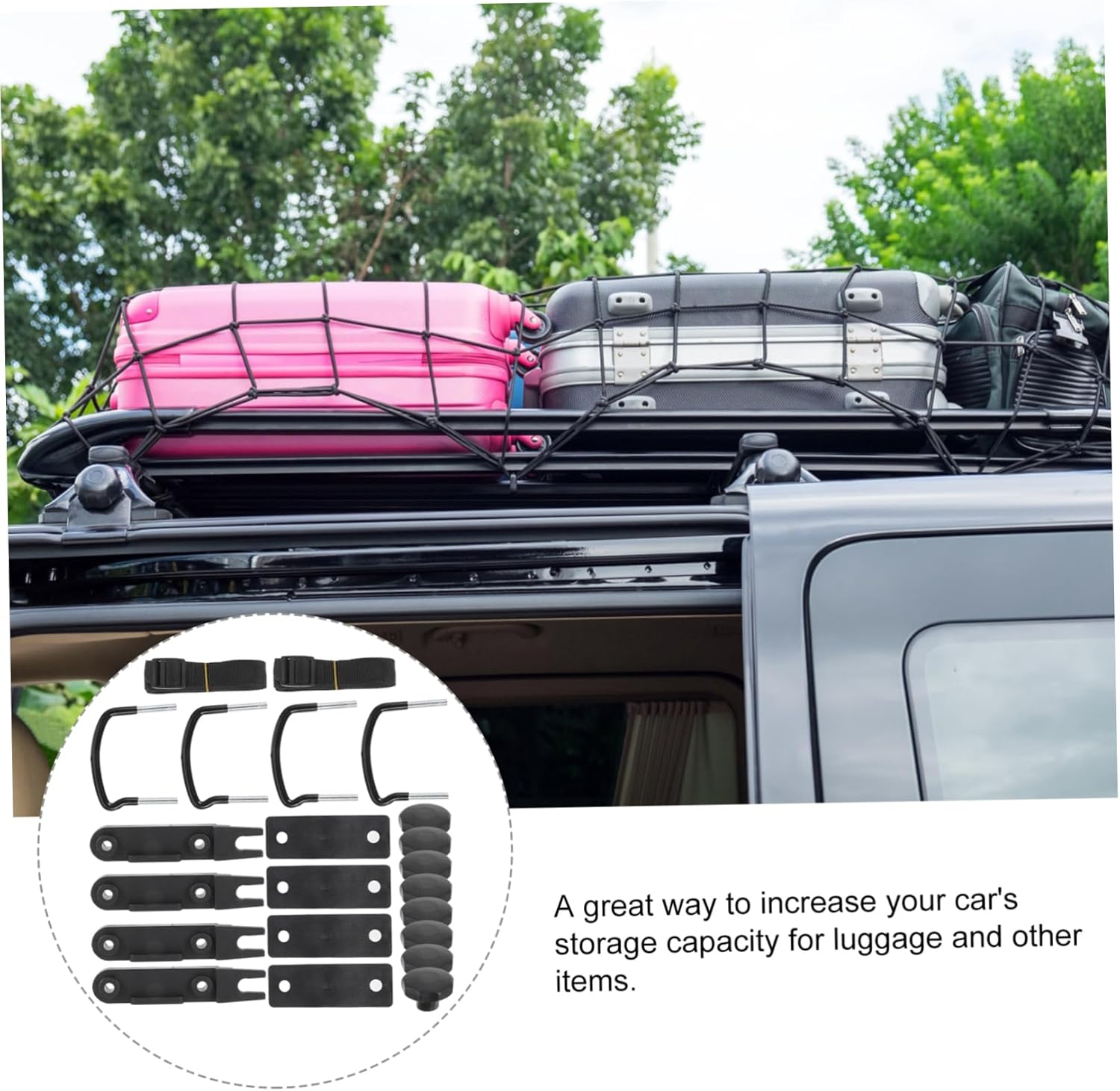 Universal Roof Box Clamps and Roof Rack Clamps Car Mounting Fitting for Cargo Carrier Rack Bolt Accessory Increases Friction for Secure Van and Car Rooftop Cargo Installation image number 2