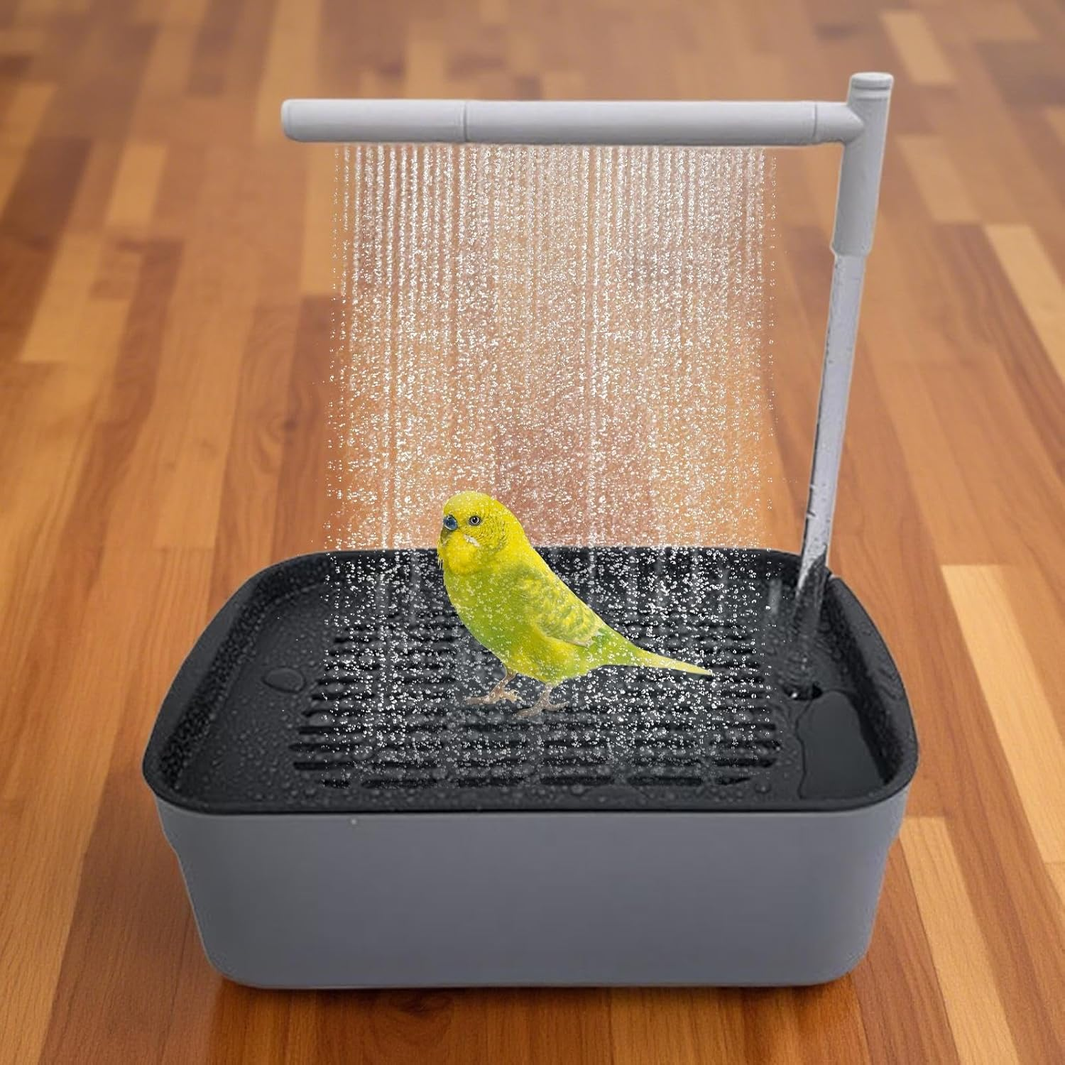 Vgvgaj Bird Shower Bathtub Automatic Bird Bathhouse Budgie Bath Shower with Circulation Tap Circulation Shower Bird Fountain Rechargeable for Budgies and Small Birds image number 5