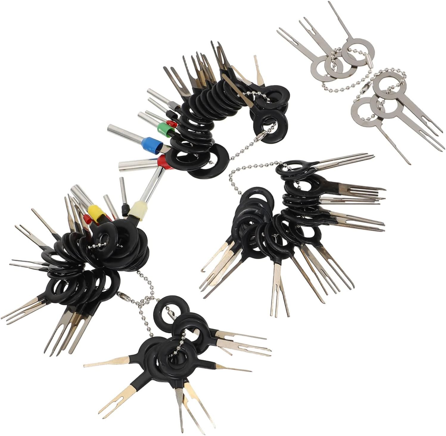 TOPPERFUN 73Pcs Terminal Tool Kit Terminal Puller Kit for Car Connector for Automotive Wire Stripper Use image number 2