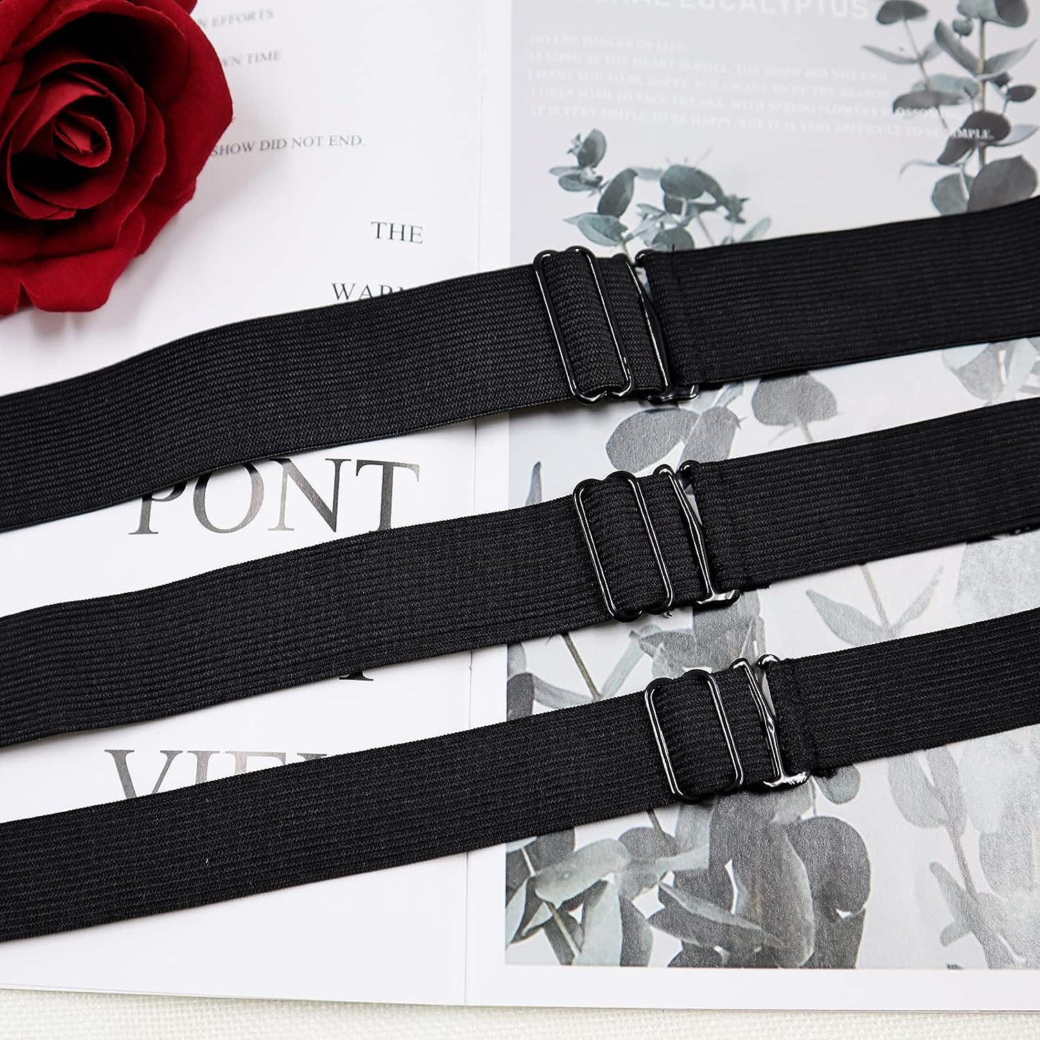 15Pcs Adjustable Elastic Band for Wigs, Glueless Wig Straps for Keeping Wigs in Place, Adjustable Wig Band Sewing for Making Wig and Wig Caps, 3.5Cm&times;30Cm image number 3