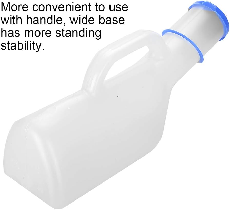 1000Ml Urine Bottle, Portable Male Urine Bottle with Lid, Spill Proof Plastic Urinal Storage, Transparent Urine Collector, Outdoor Urine Bottle for Elderly, Children, Bus Drivers