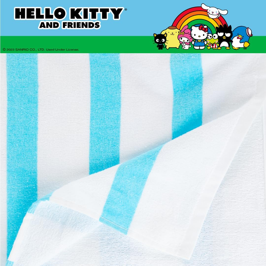 Franco Collectibles Sanrio Hello Kitty & Friends Super Soft Cotton Bath/Pool/Beach Towel, 60 in X 30 In, (Official Licensed Product) - Kuromi image number 3