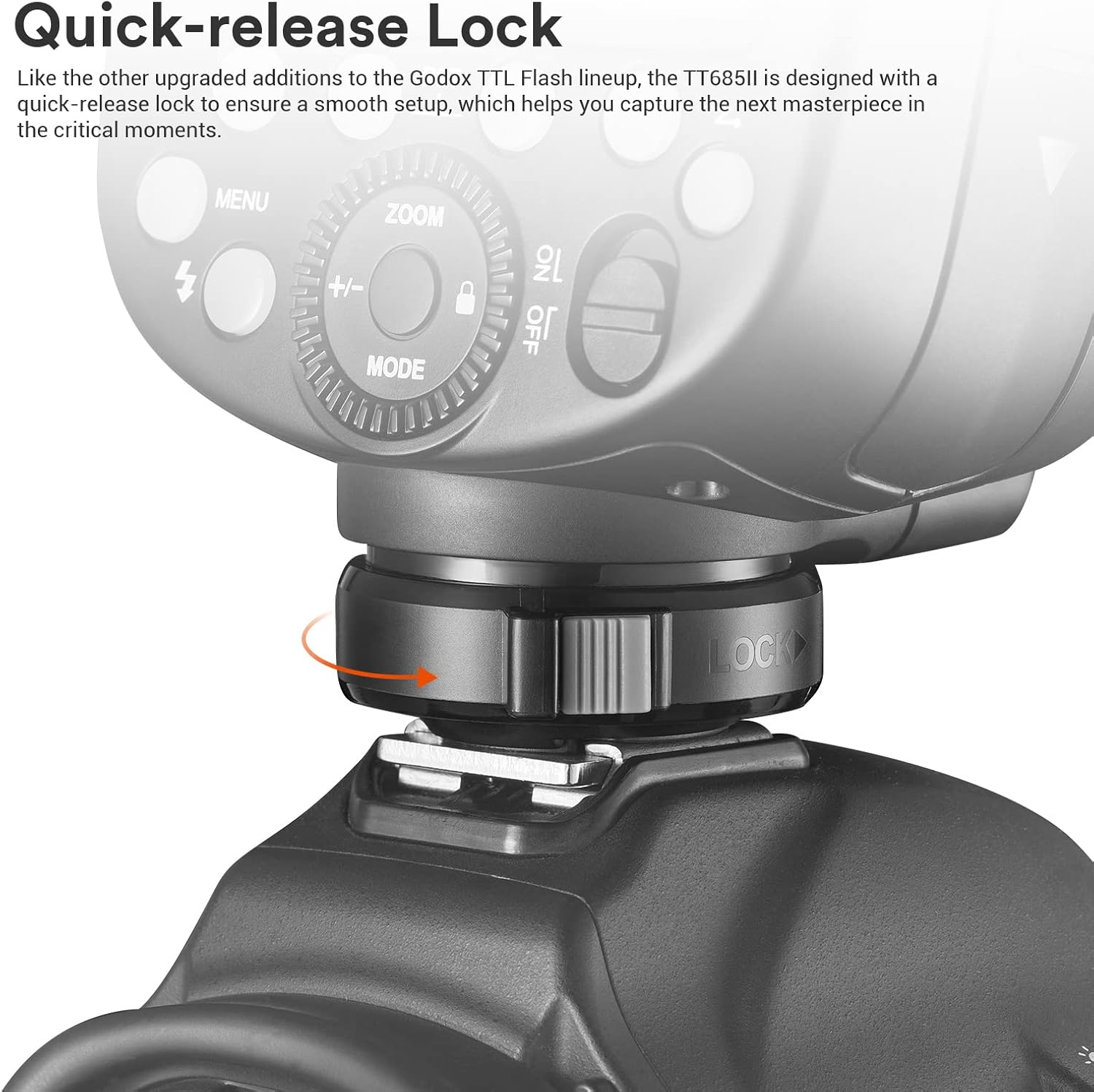 Godox TT685II-N TT685IIN TTL Camera Flash Speedlite for Nikon Cameras, Godox Flash for Nikon, GN60 2.4G HSS 1/8000S, with TCM Instant Conversion,330 Full Power Flashes, 0.1~2.6S Recycle Time image number 1