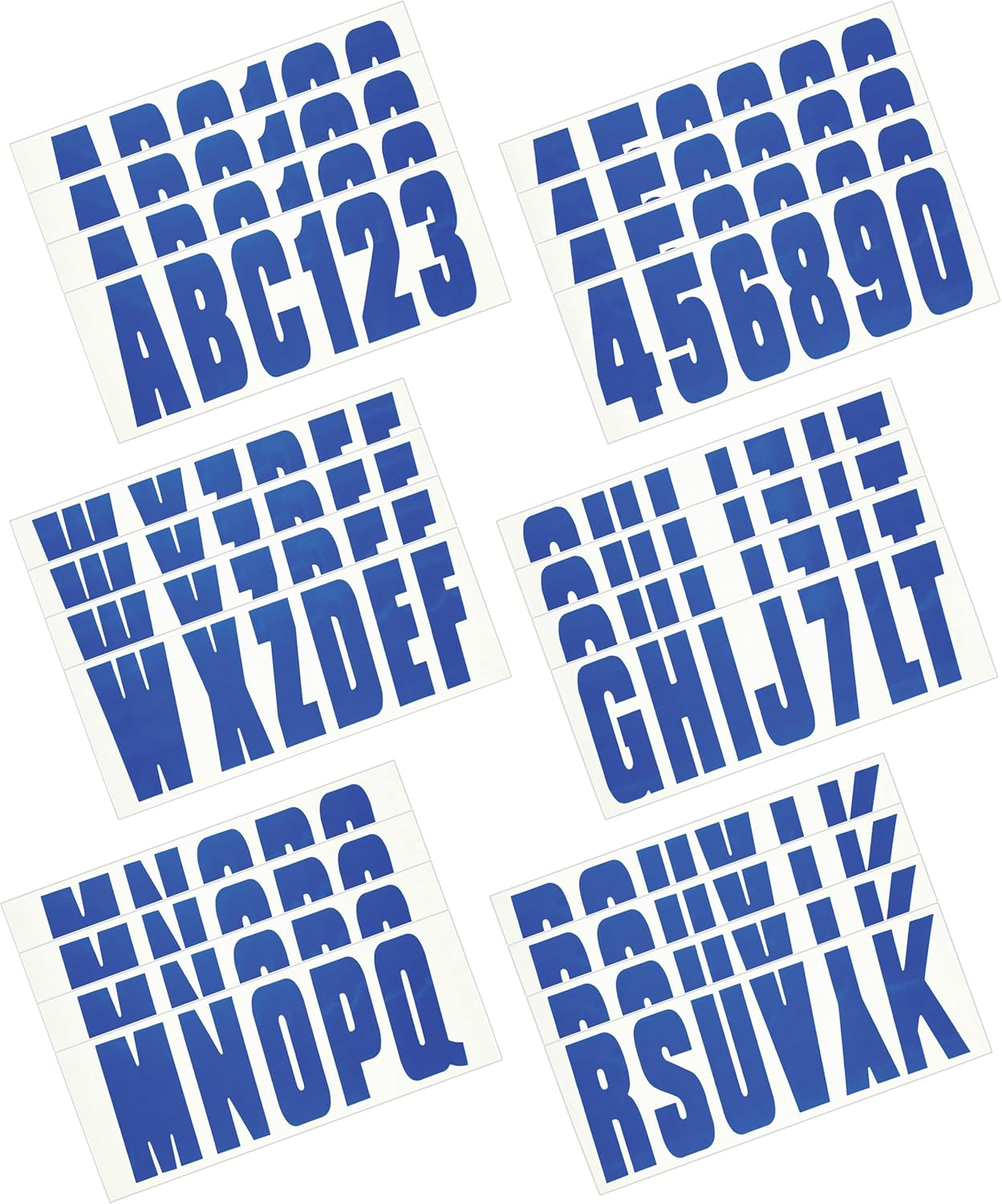 Hardline Products Solid Black Number Factory Matched Registration Kit Solid Blue image number 2