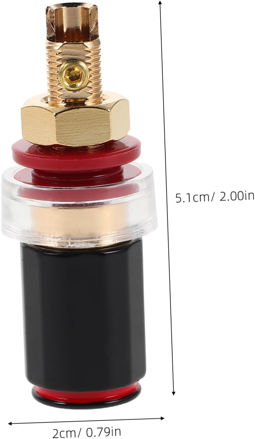 Angoily Hifi Speaker Binding Post Terminal Connector No Soldering Banana Plug for Audio Wire Durable Sound Equipment Connector for Home Theater and Studio Amplifier Setup Easy Installation image number 4