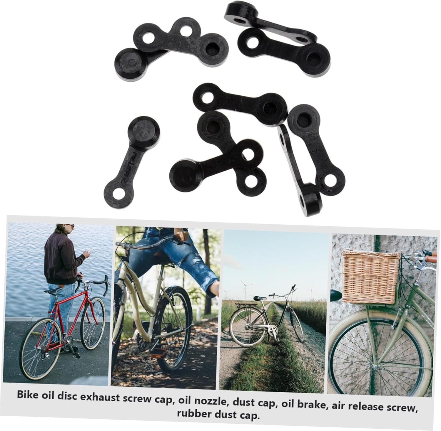 BUGUUYO 30Pcs Oil Brake Dust Cap for Bike Oil Tank Nozzle Replacement Accessory for Tank Parts for Disc Brake Mineral Maintenance Made of Material for Cycling Scenario image number 6