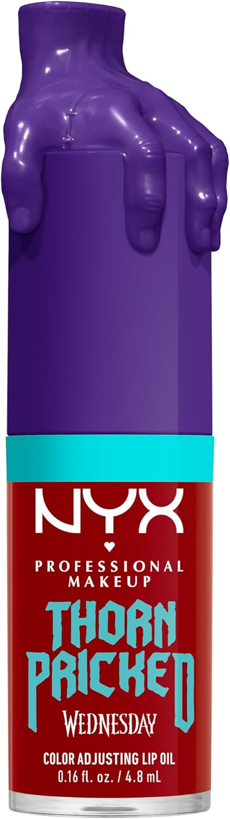 NYX Professional Makeup Wednesday Color-Shifting Lip Oil, Moisturizing, Tinted, and Non-Sticky Lip Gloss with up to 12HR Hydration - Nightshade