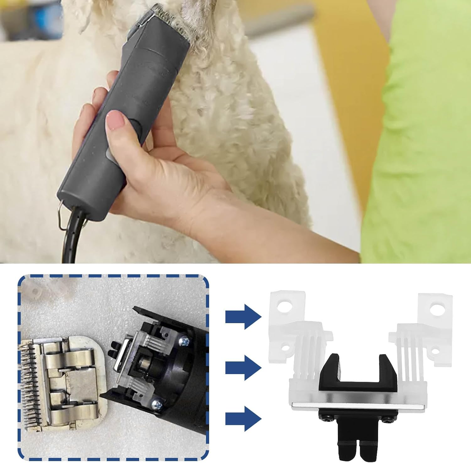 2PCS Blade Drive Assembly Lever Replacement Pet Dog'S Fur Clipper Blade Part Compatible with Andis Clippers May Be Used for AG SMC AGC AGCL Models image number 3