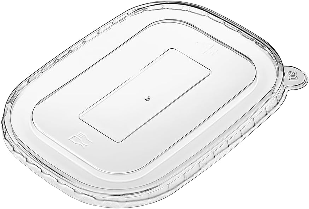 50 Sets, Kraft Disposable Salad Bowls W/Lids 500Ml (45Mm X 175Mm X120Mm), 17Oz Rectangular Kraft Paper Bowls, Oil-Proof Meal Prep Food Container for Restaurant, for Hot and Cold Take Out, Eco-Friendly image number 3