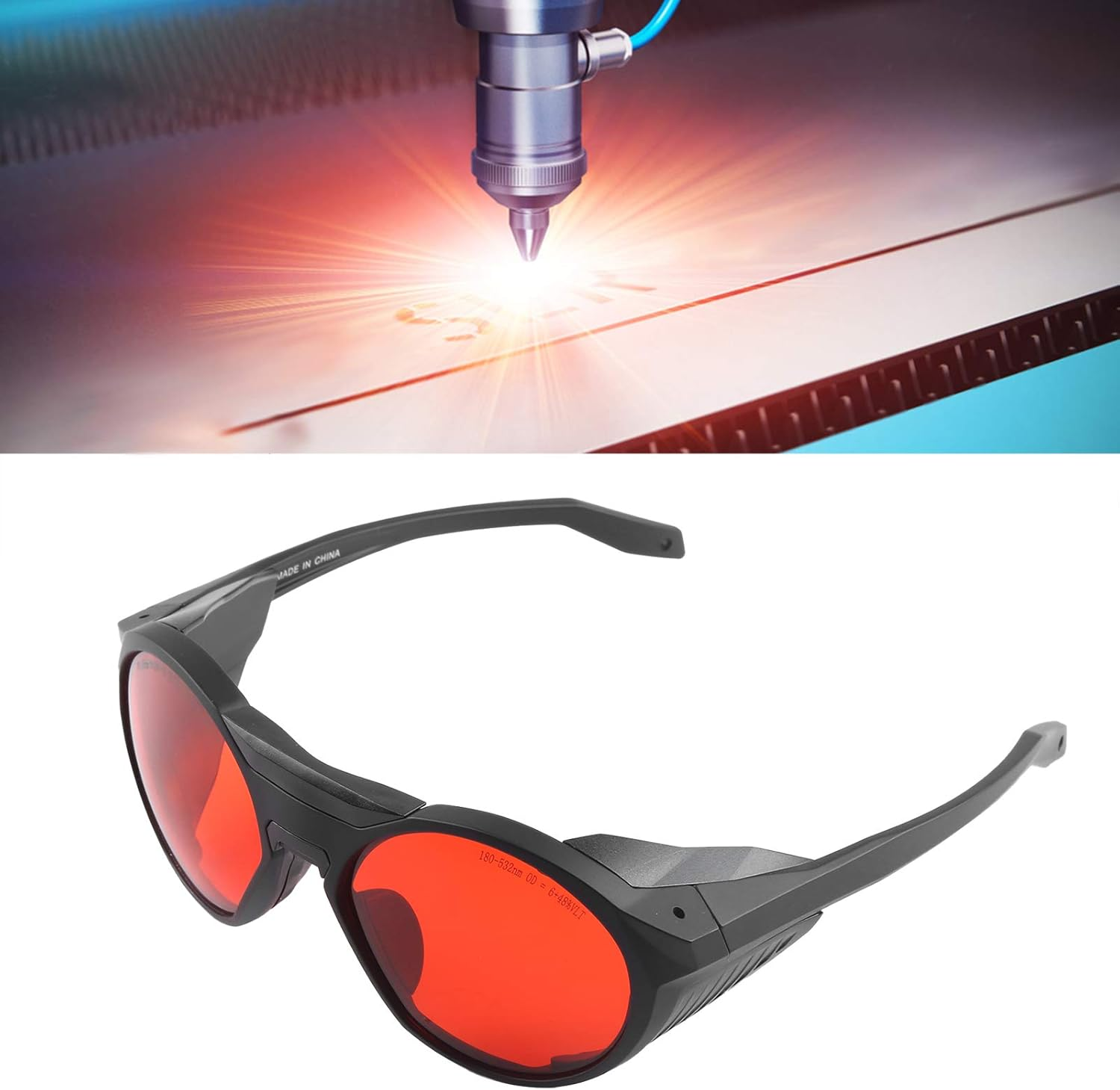 Laser Safety Glasses, Protection Glasses OD6+ Light Absorption for Block Infrared Laser Light image number 3