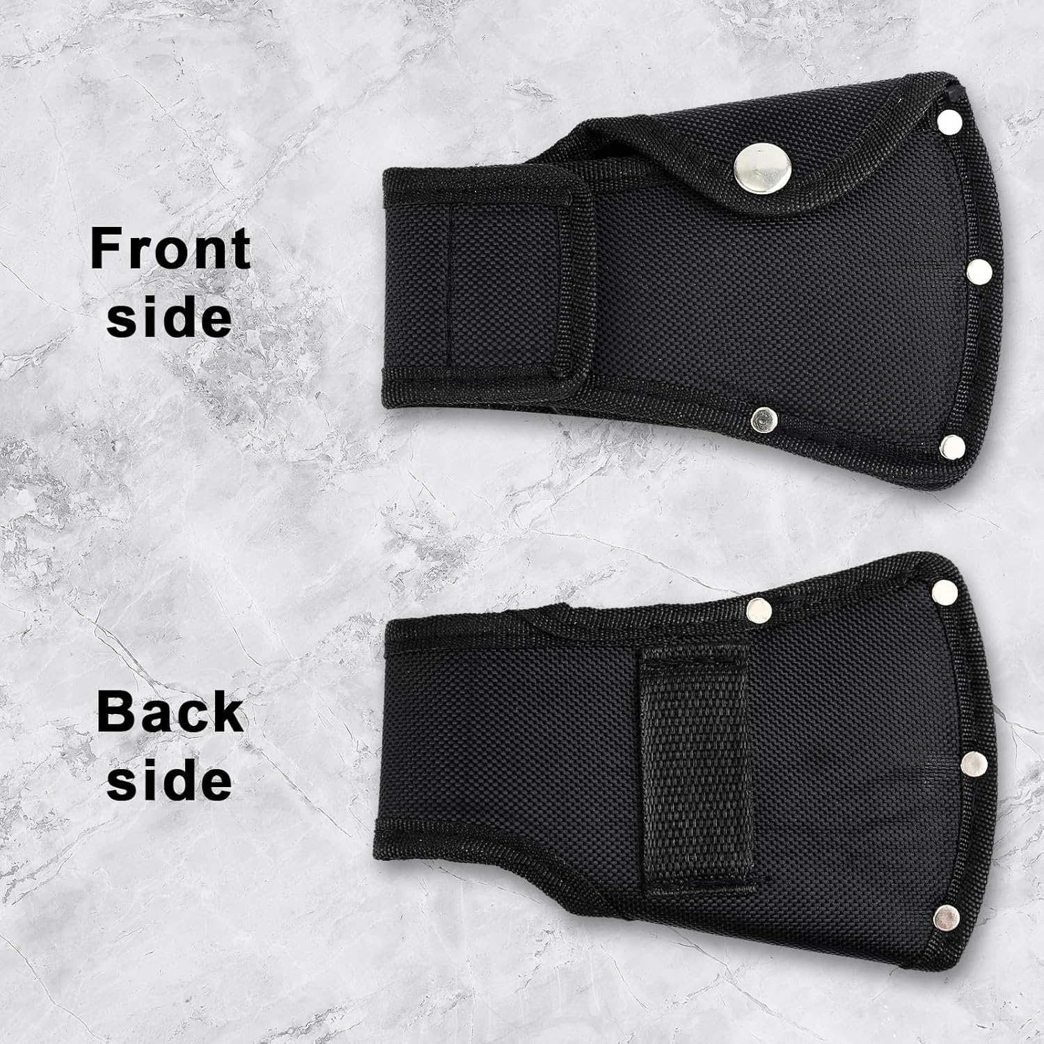 2Pcs Axe Head Cover, Hatchet Sheath Axe Holster Double Snap Ax Protective Cover Camping Axe Blade Cover Camp Axe Sheath Fit for 1.25Lb Axe Hatchet Protector for Outdoor Hiking image number 1