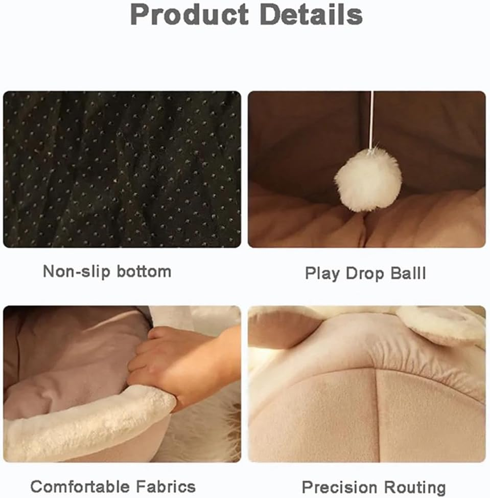 VENEKA 1 PCS Comfortable Cats Lounge Chair Cushion Cats House Tent Very Soft Puppy Cushion Bag Washable Cats Bed image number 3