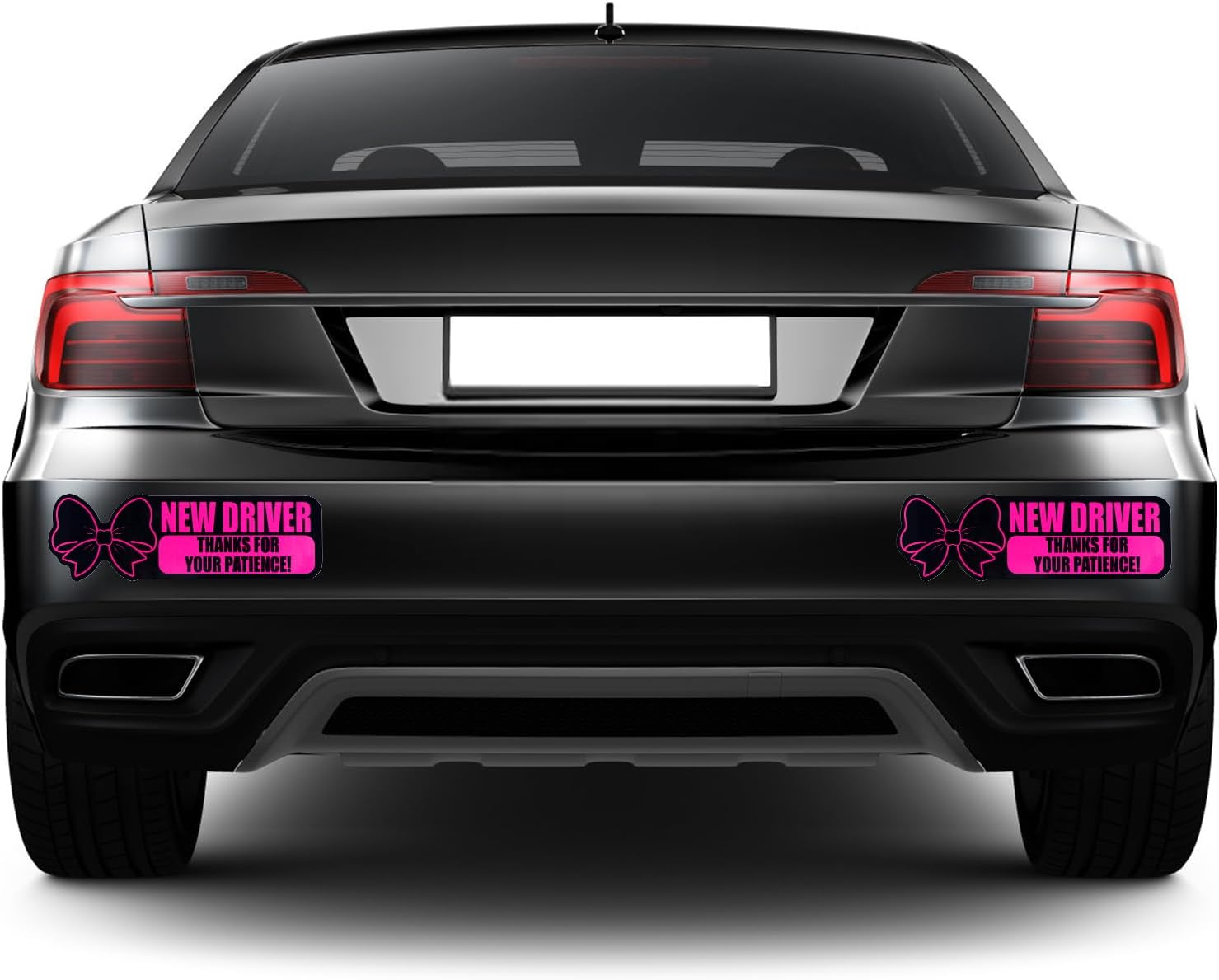 2Pcs New Driver Magnet for Car, Cute Candy Bow Reflective Rookie Driver Stickers for Car Vehicle Bumper Novice Thanks for Your Patience Removable Magnetic Student Driver Signs Car Decal Accessories image number 6