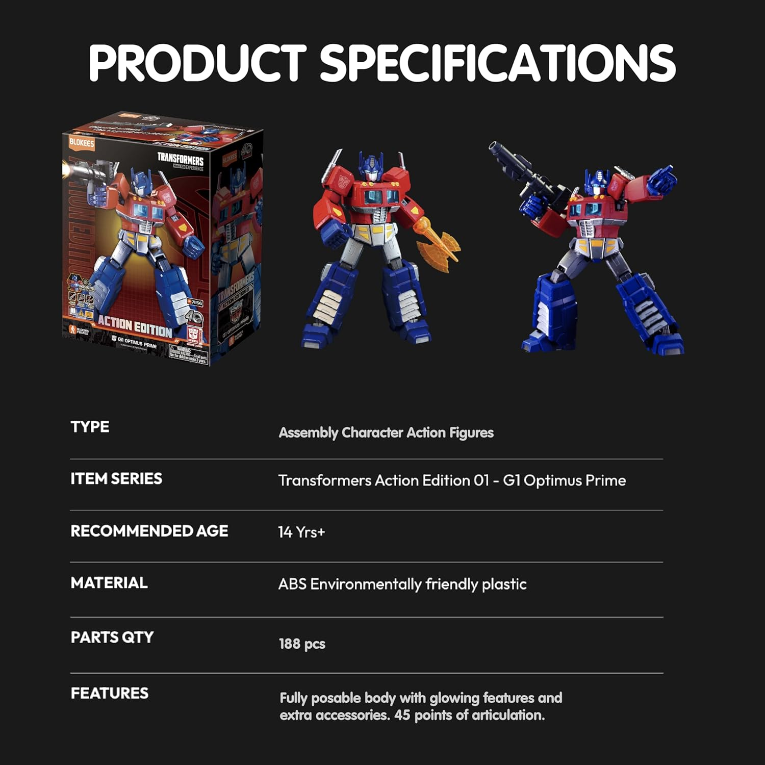 Transformers Classic Class G1 Optimus Prime Model