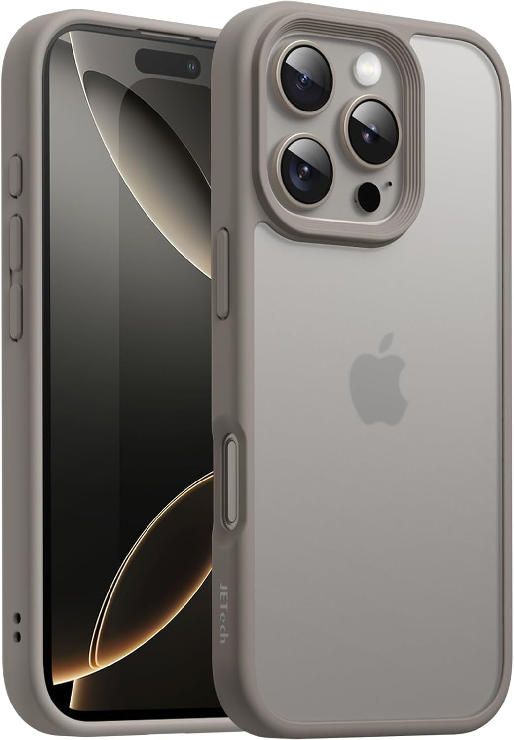 Jetech Matte Case for Iphone 16 Pro Max 6.9-Inch, Shockproof Military Grade Drop Protection, Frosted Translucent Back Phone Cover, Anti-Fingerprint (Black)