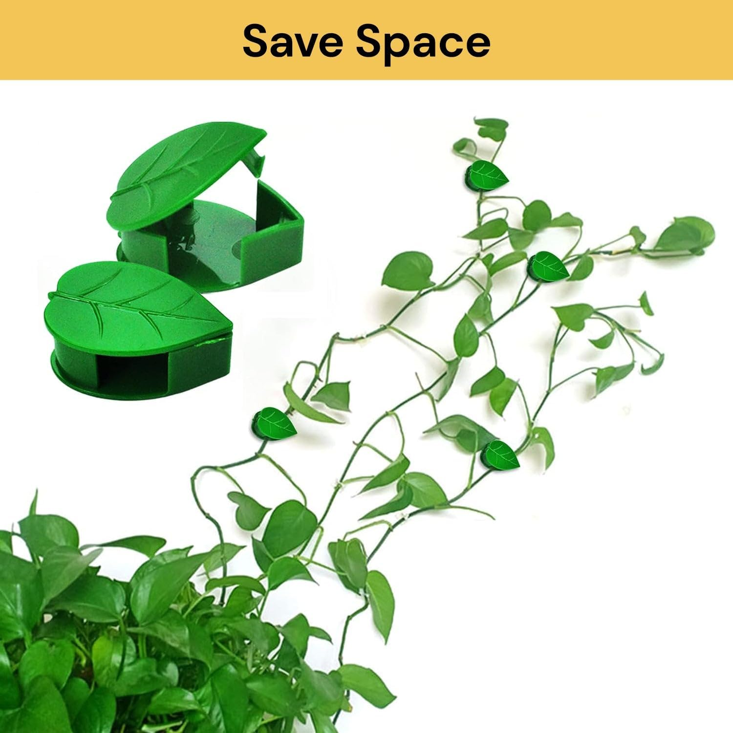 EZONEDEAL 10Pcs Plant Climbing Wall Fixture Clips with Acrylic Adhesive Sticker Plant Fixer Invisible Wall Vines Fixing Clips Self-Adhesive Hook Plant Vine Traction for Indoor Outdoor Decoration image number 2