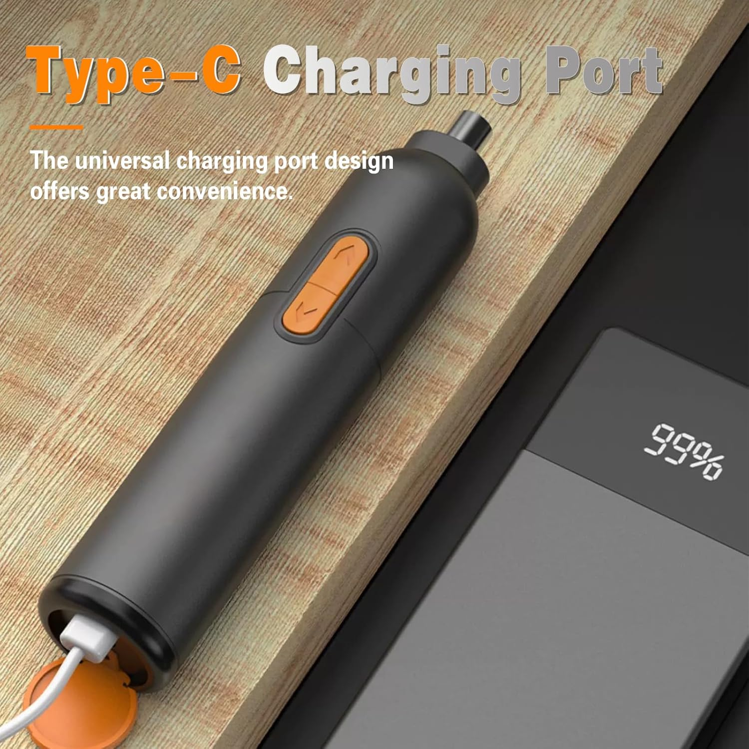 Cordless Electric Screwdriver, 3.6V Rechargeable Mini Power Screwdriver with 14 Pcs Accessories, USB Charging, 3Nm Screw Gun, Mini Carrying Screwdriver Set image number 5