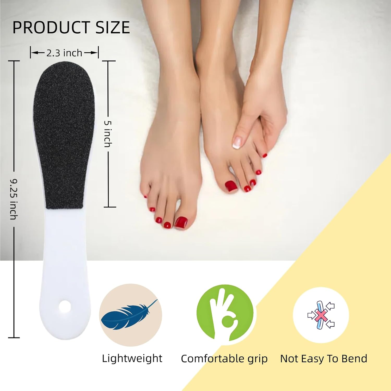 10 Pack Foot File, Professional Foot Callus Remover Sandpaper Pedicure Tools, Double Side Foot Scrubber, Sander for Dead Skin Foot Rasp Pedicure for Women Mother Family Manicure Beauty Shop Spa image number 4