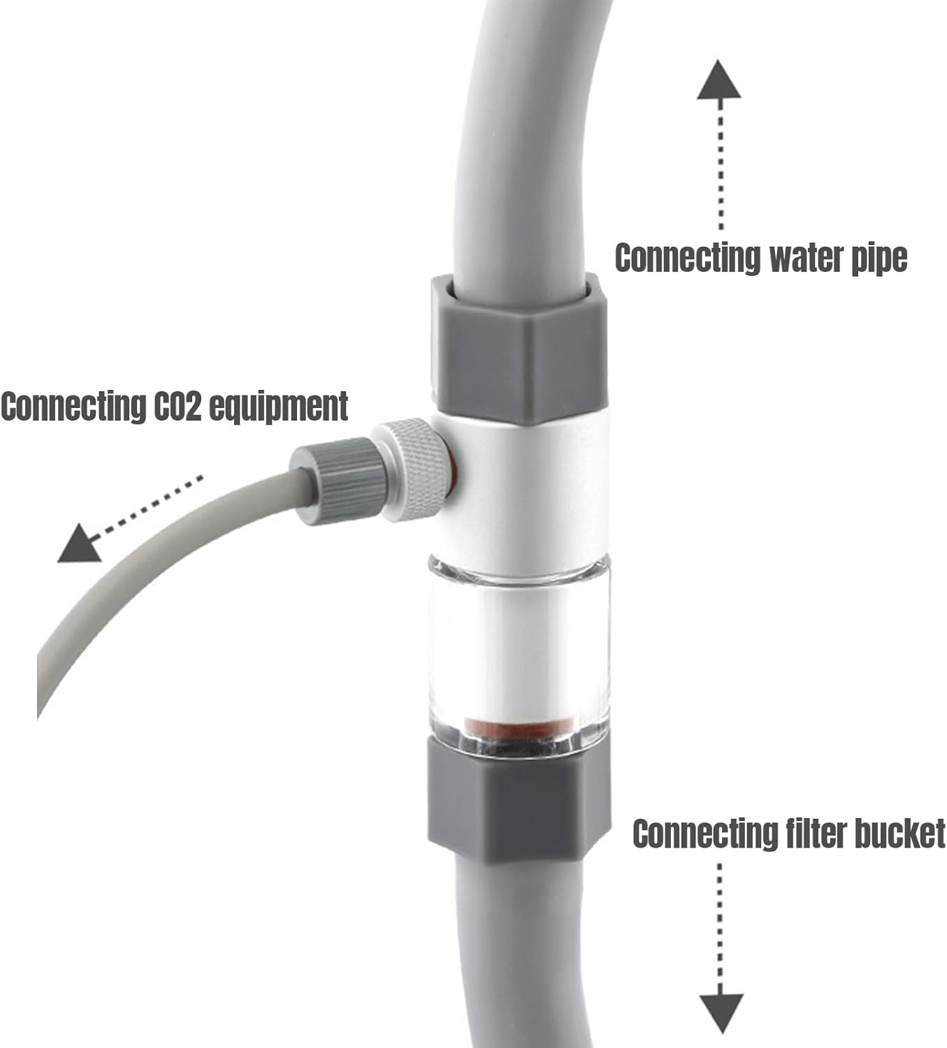 Terizger CO2 Diffuser,Carbon Dioxide Atomiser Bubble Counter Aquarium Inline CO2 Atomizer for Planted Aquarium,Aquarium Diffuser(16/22 Mm) image number 3
