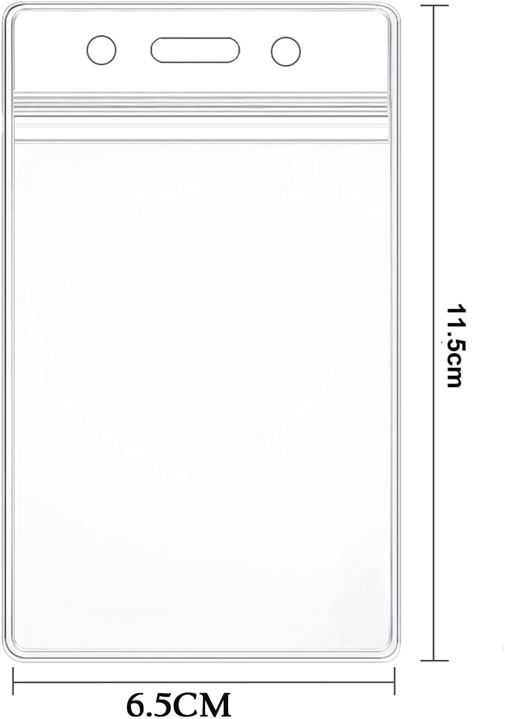 10 Pack ID Badge Holders Vertical Waterproof Holders Badge Clear Card Sleeve Case Cover ID Card Holder Name Tags, for Rfid/Proximity/Badge Swipe Cards or Credit Card/Driver'S License. image number 6