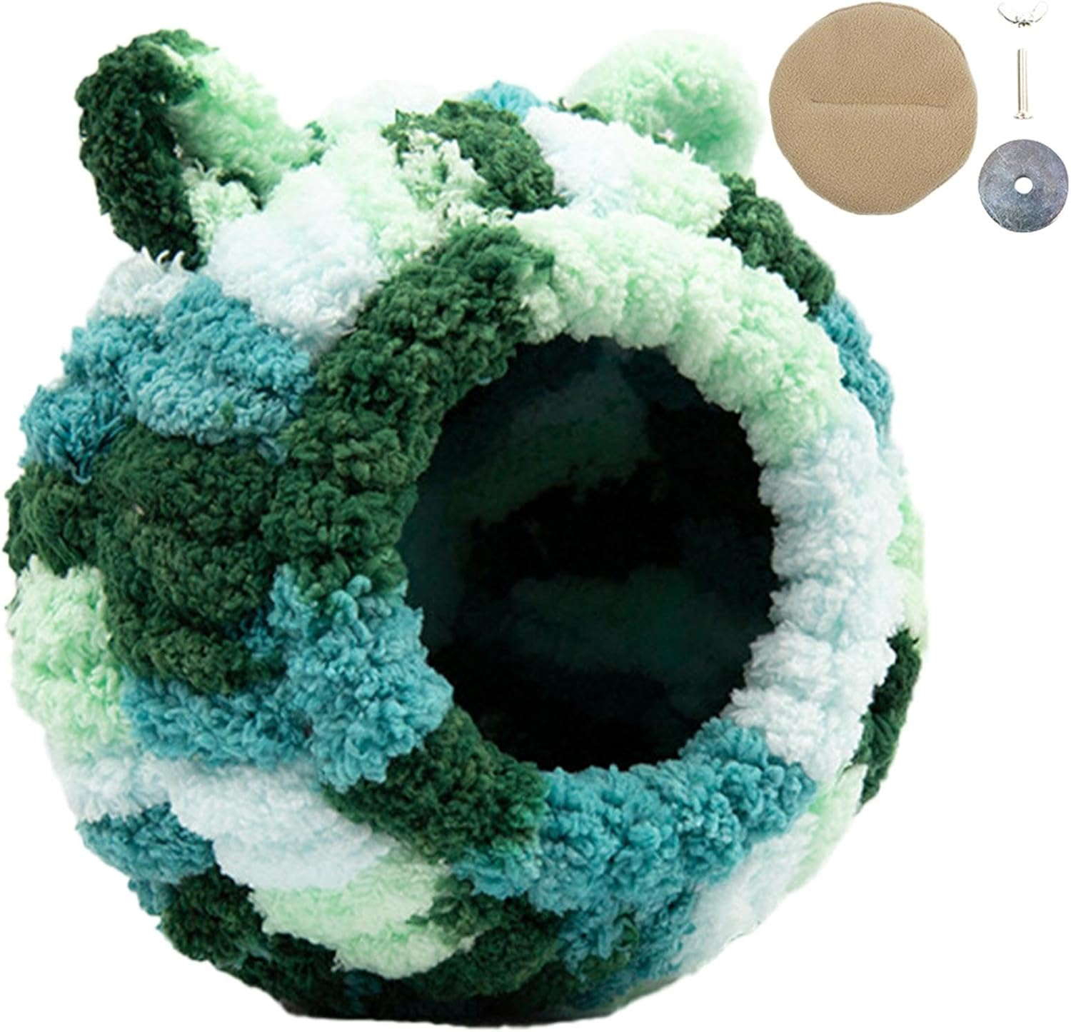 Parakeet Nest for Cage - Multipurpose Small Bird House Bird Sleeping Hut - Breathable Bird Nest House Winter Warm Parrot Nest for Parakeet Conure image number 2