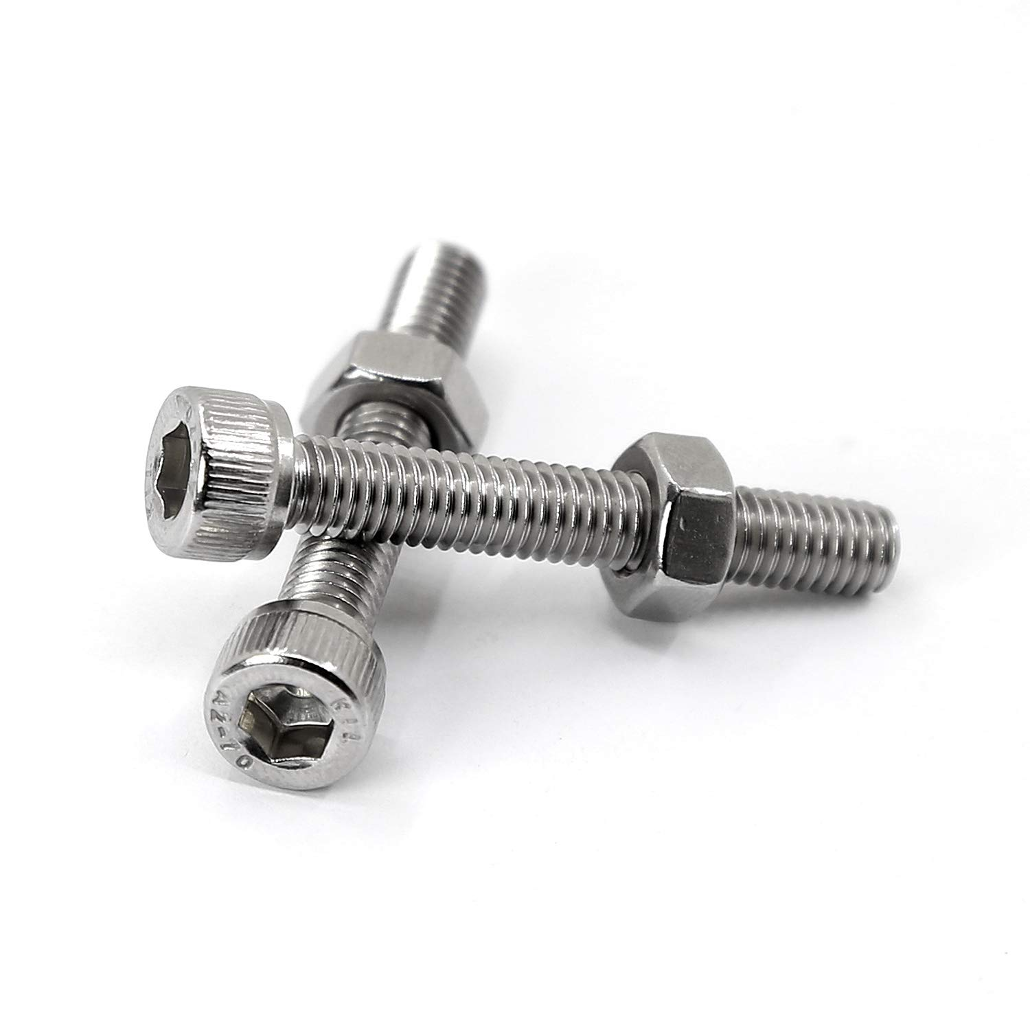 (40 Sets) M5 X 30Mm Bolts and Nuts Kit Socket Head Cap Screws AISI 304 Stainless Steel (18-8),Full Thread, Bright Finish image number 6