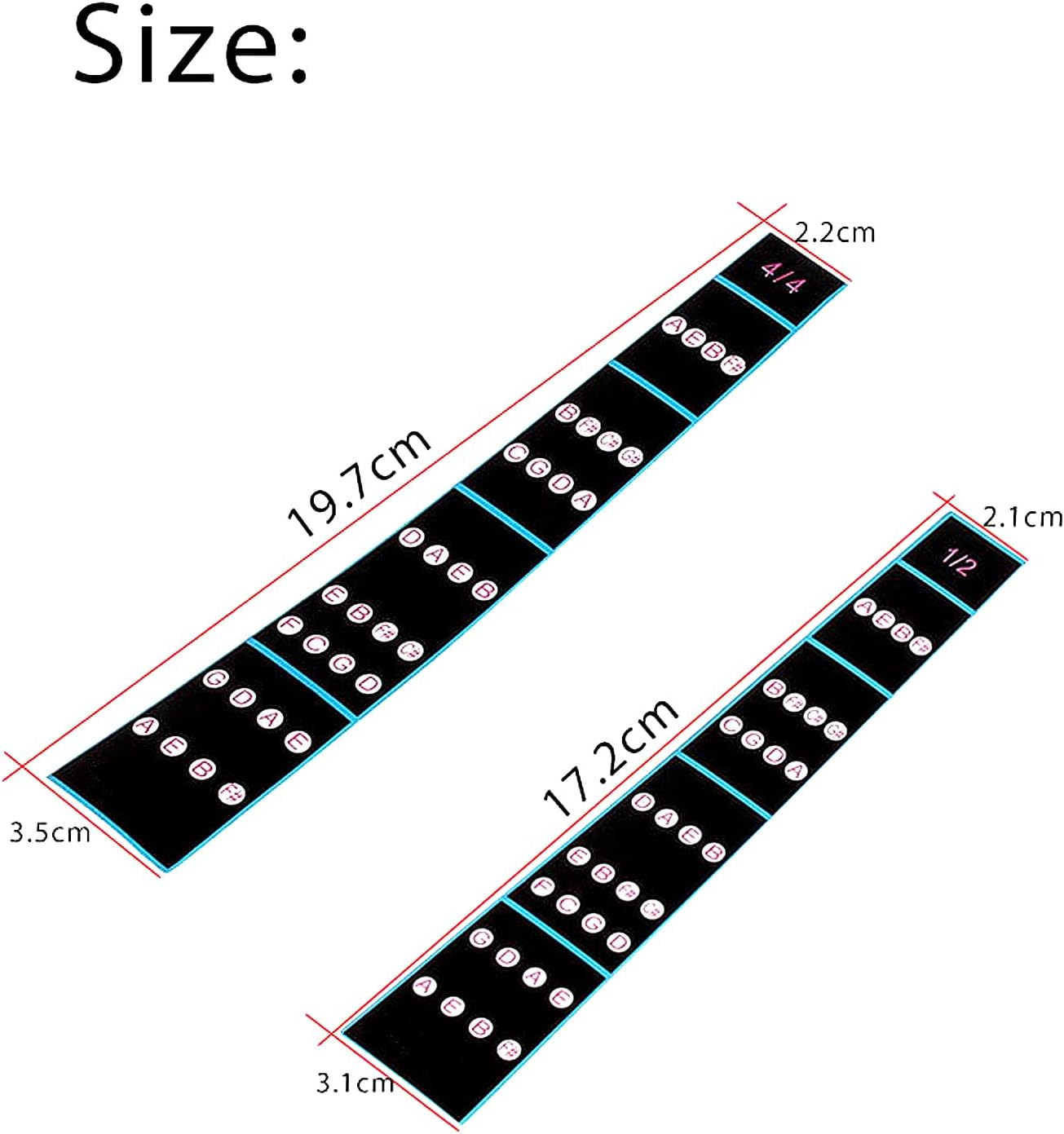 TRADERPLUS Violin Note and Finger Guide Fingerboard Sticker - Removable Position Marker for Beginners Practice (4/4) image number 1