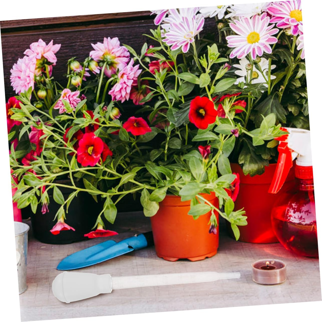 TOBBOMEY 3Pcs Plant Tray Water Absorber Sucker for Garden Water Remover, 29Cm Tube 30Ml Capacity Each, Gardening Tool for Indoor Outdoor Self-Watering and Planter Moisture Control image number 5