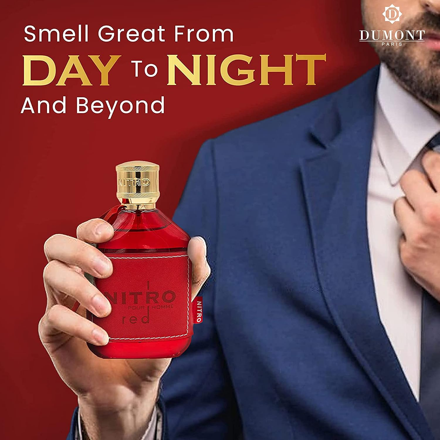 Nitro Red by Dumont for Men - 3.4 Oz EDP Spray image number 3