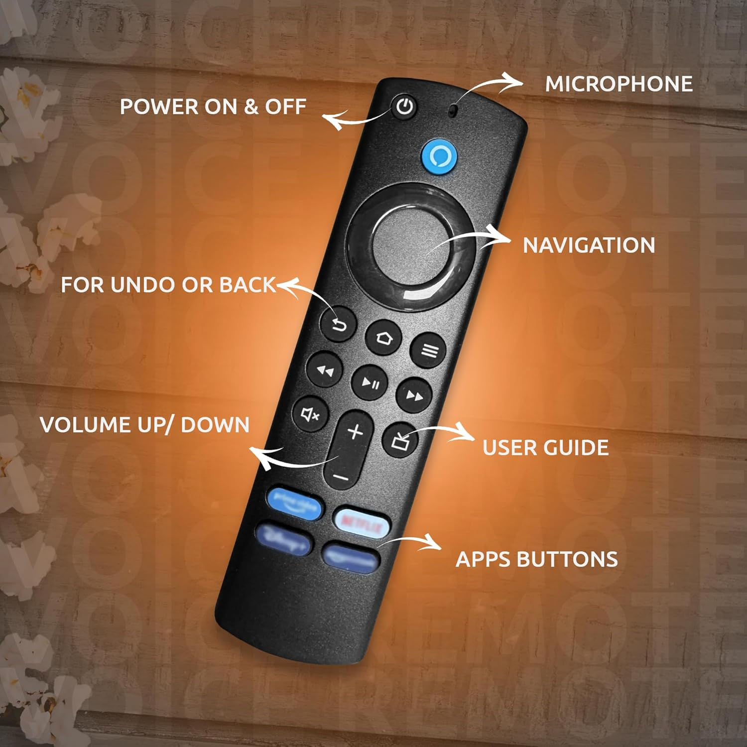 Universal Voice Remote Control Replacement (3Rd Gen) with Free Remote Cover &ndash; Fire Stick Remote Compatible with Smart Streaming Devices, Cube, Lite, 4K & Max &ndash; with Voice Command (Green) image number 6