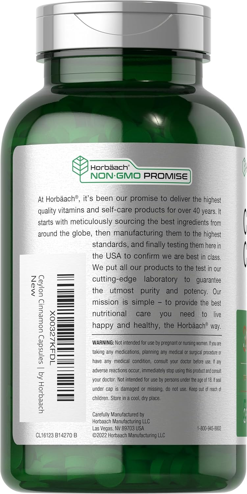 Ceylon Cinnamon Capsules 4000Mg | 250 Count | High Potency | Non-Gmo, Gluten Free | by Horbaach image number 5