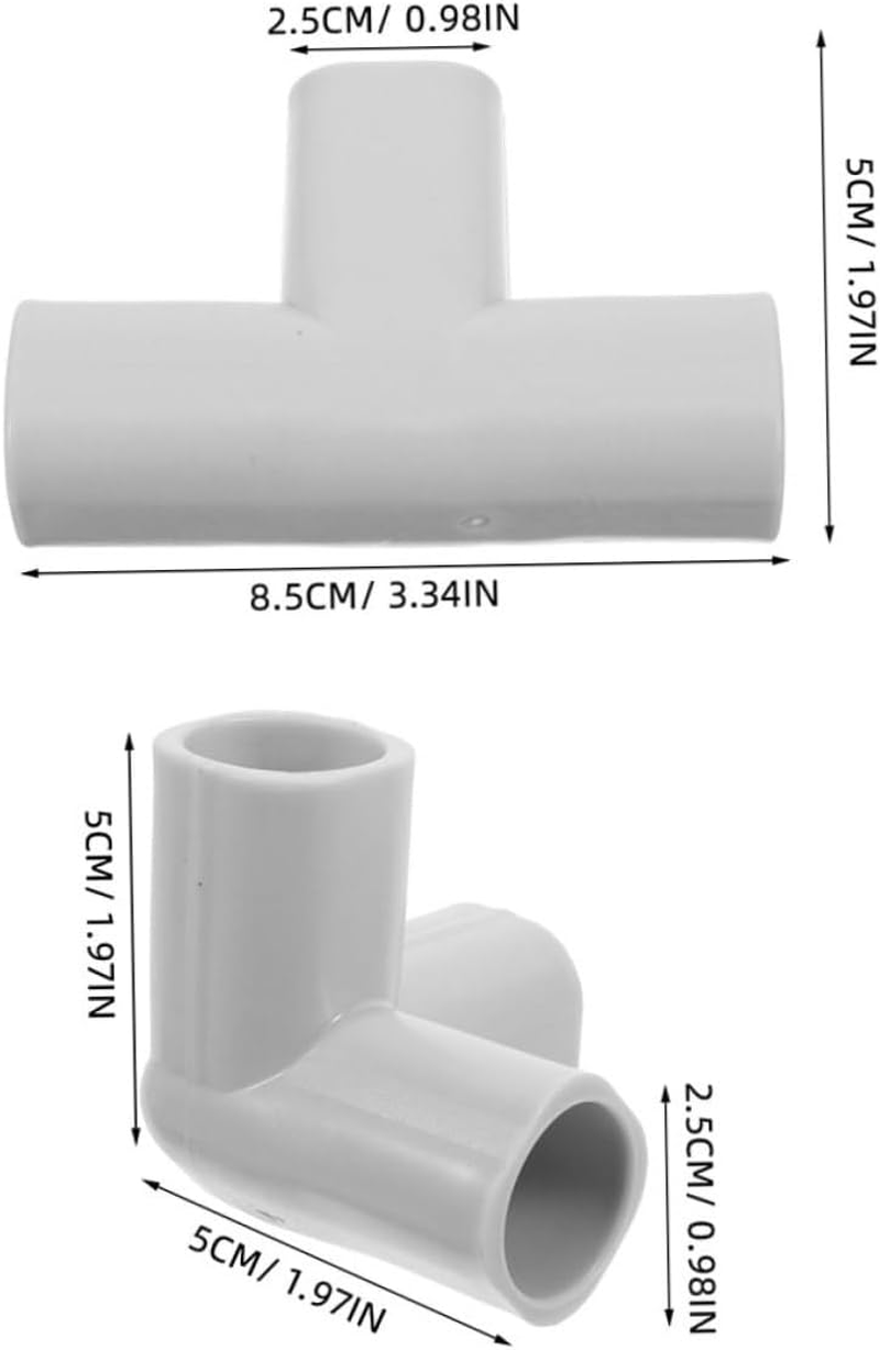 2Pcs Playpen T Connectors and T-Shaped Elbow Fittings for Baby Play Yard, 22Mm Inner Diameter National Standard, Indoor Toddler Safety Gate Replacement Joints Set image number 6
