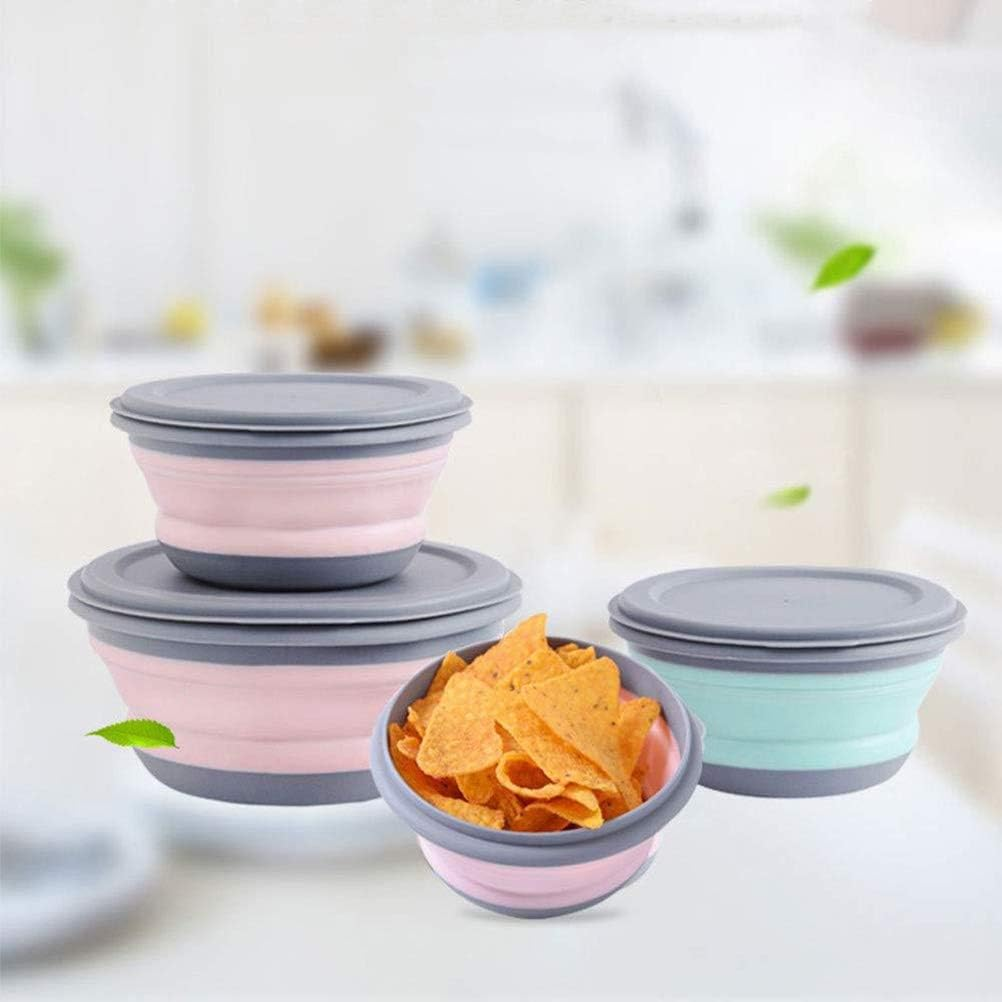 Collapsible Bowl, 3 Pcs Safe Silicone Collapsible Camping Bowl for Travel (39) image number 4
