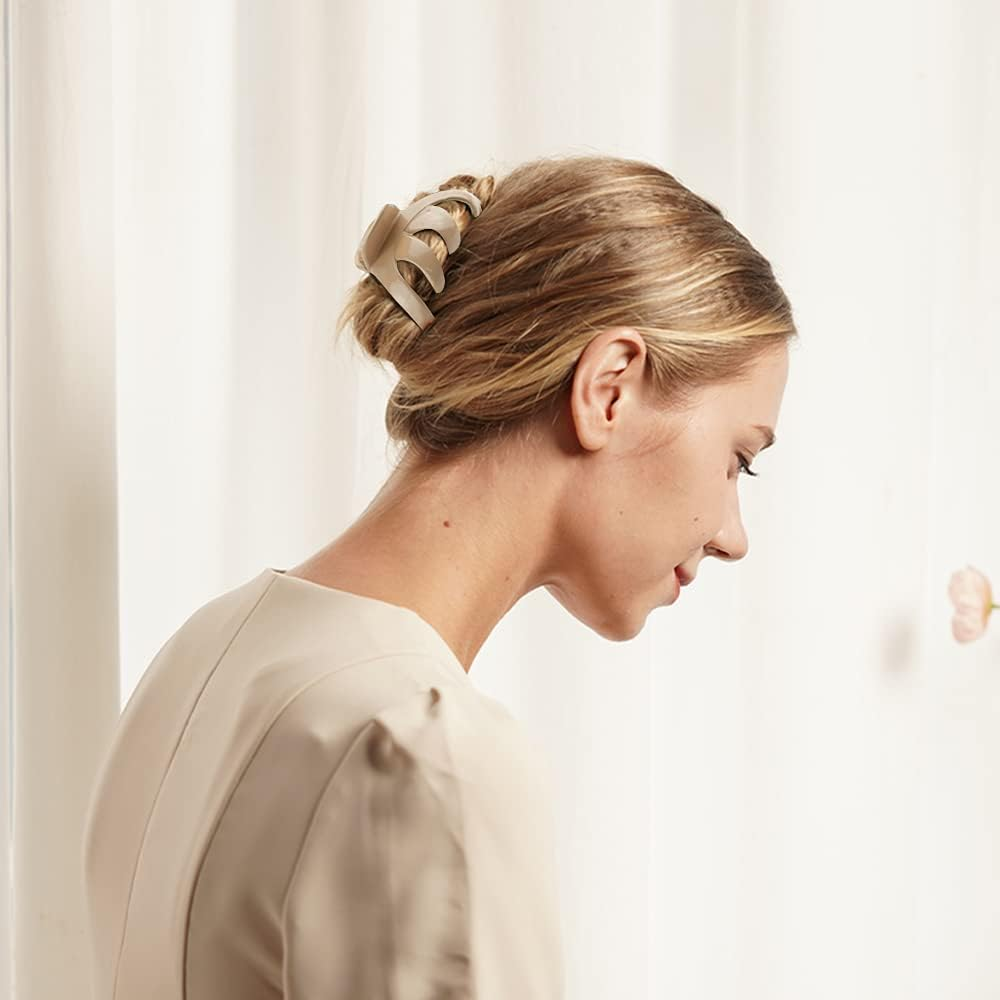 MAORULU Big Claw Hair Clips for Thick Hair, Matte Octopus Large Women and Girls, Jaw Strong Hold Jumbo Clip All Types, 6 Packs (Bright) 3.2*2.9*1.8 Inch image number 1