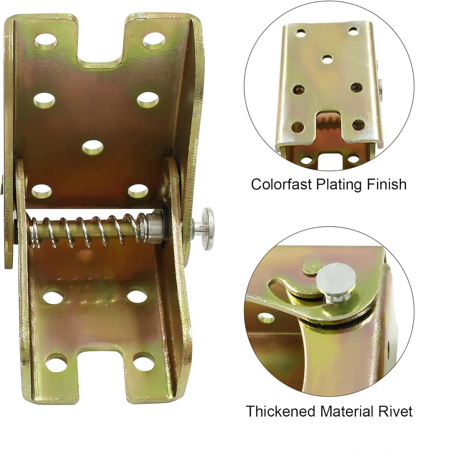 4 Pack Folding Table Legs Hinge Bracket, Self Locking 90 Degree Foldable Table Bracket Heavy Duty Hinges for Folding Table Workbench Bed Legs image number 2