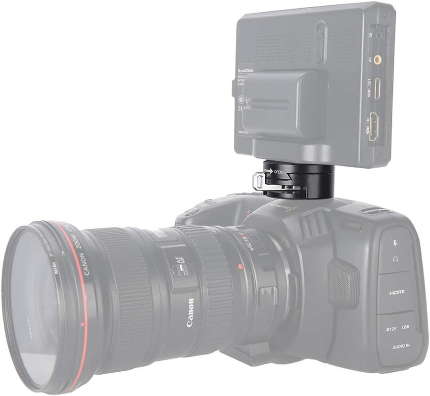 Niceyrig Slider Lock Camera Quick Release Plate Mount Device 1/4"-20 Adapter for Tripod, Stabilizer Gimbal, Wireless Video Transmission QR System Operation image number 1