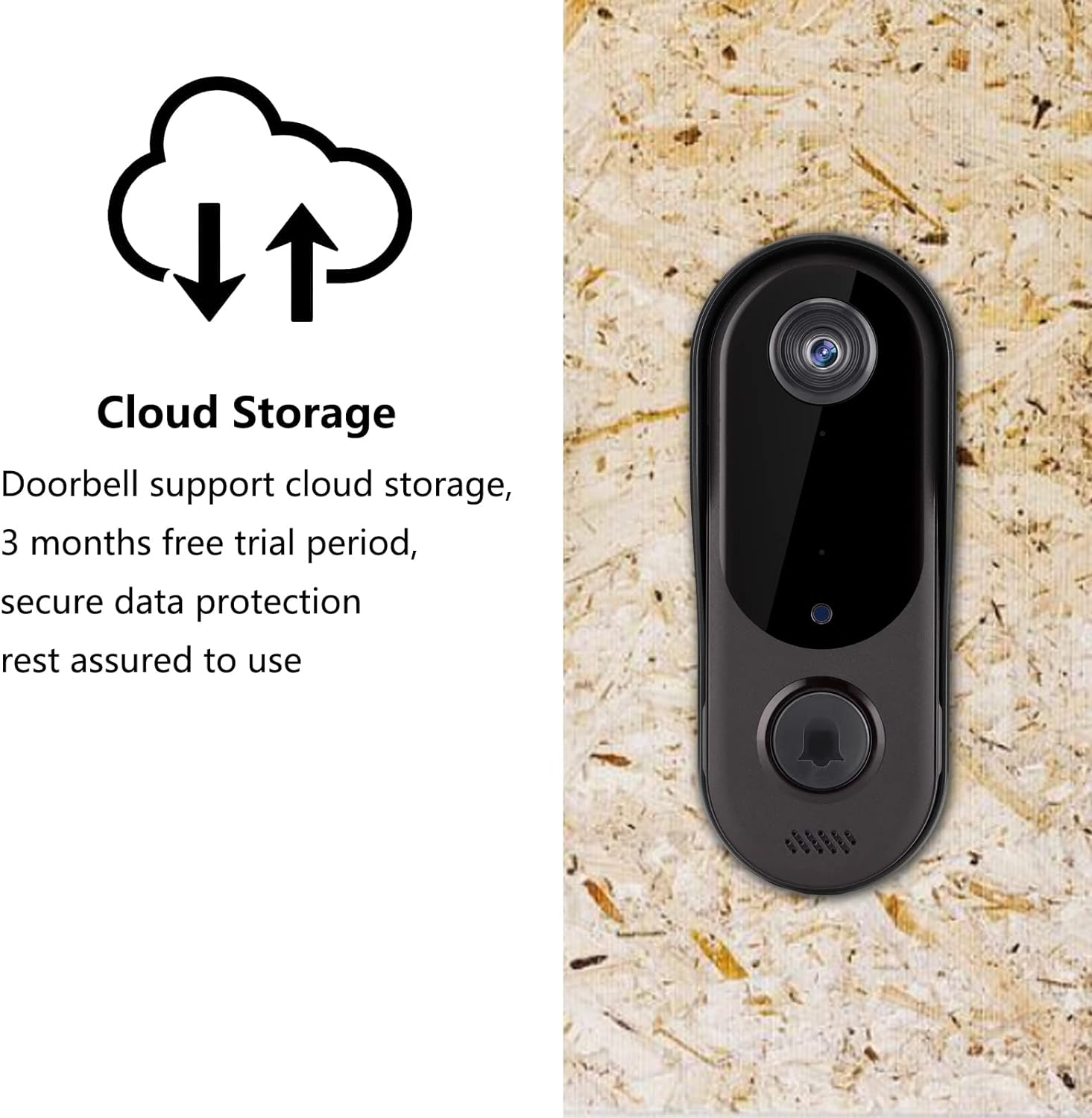 Video Doorbell Camera HD, Wireless Doorbell Camera with Chime, Wireless Operated, HD Night Vision, 2-Way Audio, IP65 Waterproof, Cloud Storage(For Ios & Android) image number 4