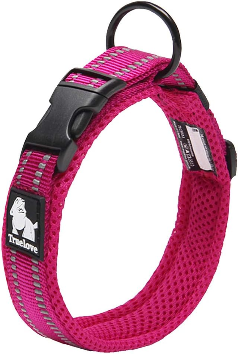 True Love Dog Training Collar TLC5011 Reflective Dog Collars (2XL, Fushcia)