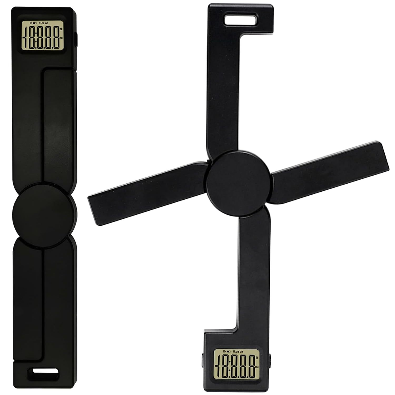 Folding Digital Kitchen Scale, Highly Accurate Compact Small Scale with LCD Display, Portable Travel Scale Multiple Units Supported for Measuring Intake of Healthy, White