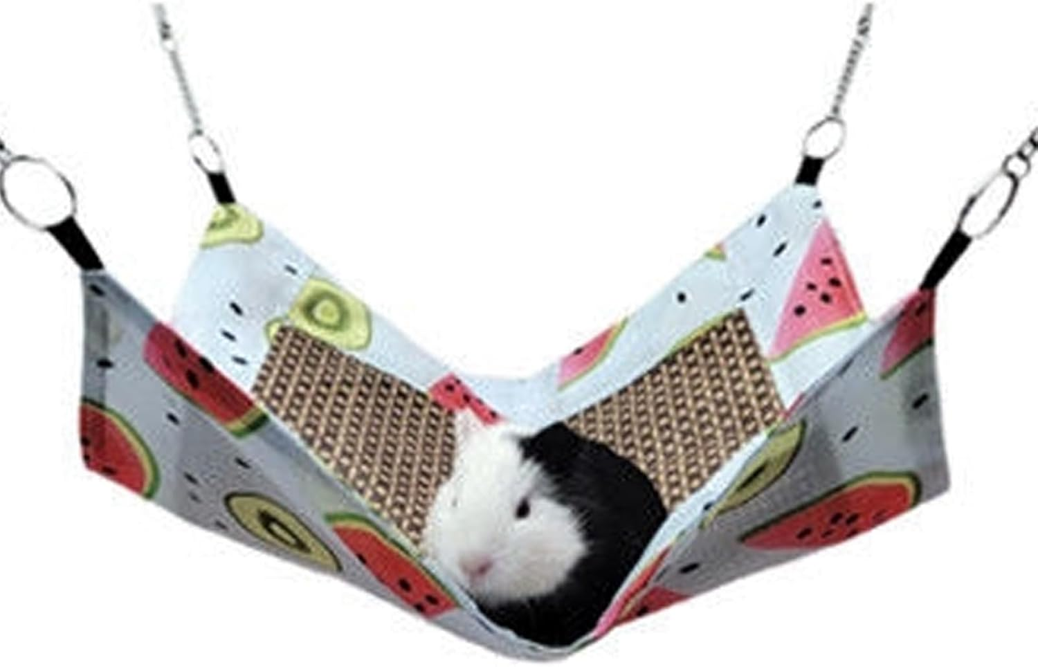 Small Animal Cooling Bed, Summer Guinea Pig Pad Mat, Self Cooling Small Pet Hanging Hammock for Hamster Cage Guinea Pig Rabbit (Watermelon) image number 6