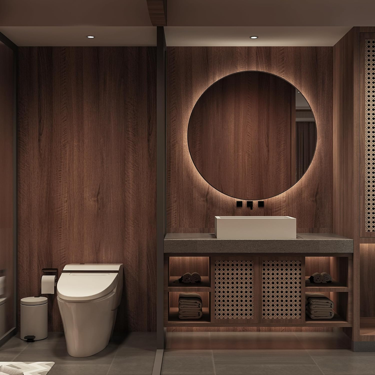 40Cmx3M Brown Wood Grain Contact Paper Peel and Stick No Bubble Thick Wall Sticker Faux Wooden Matte Textured Wallpaper Self Adhesive Removable Waterproof Cabinet Vinyl Wrap Furniture Countertop Decor image number 4