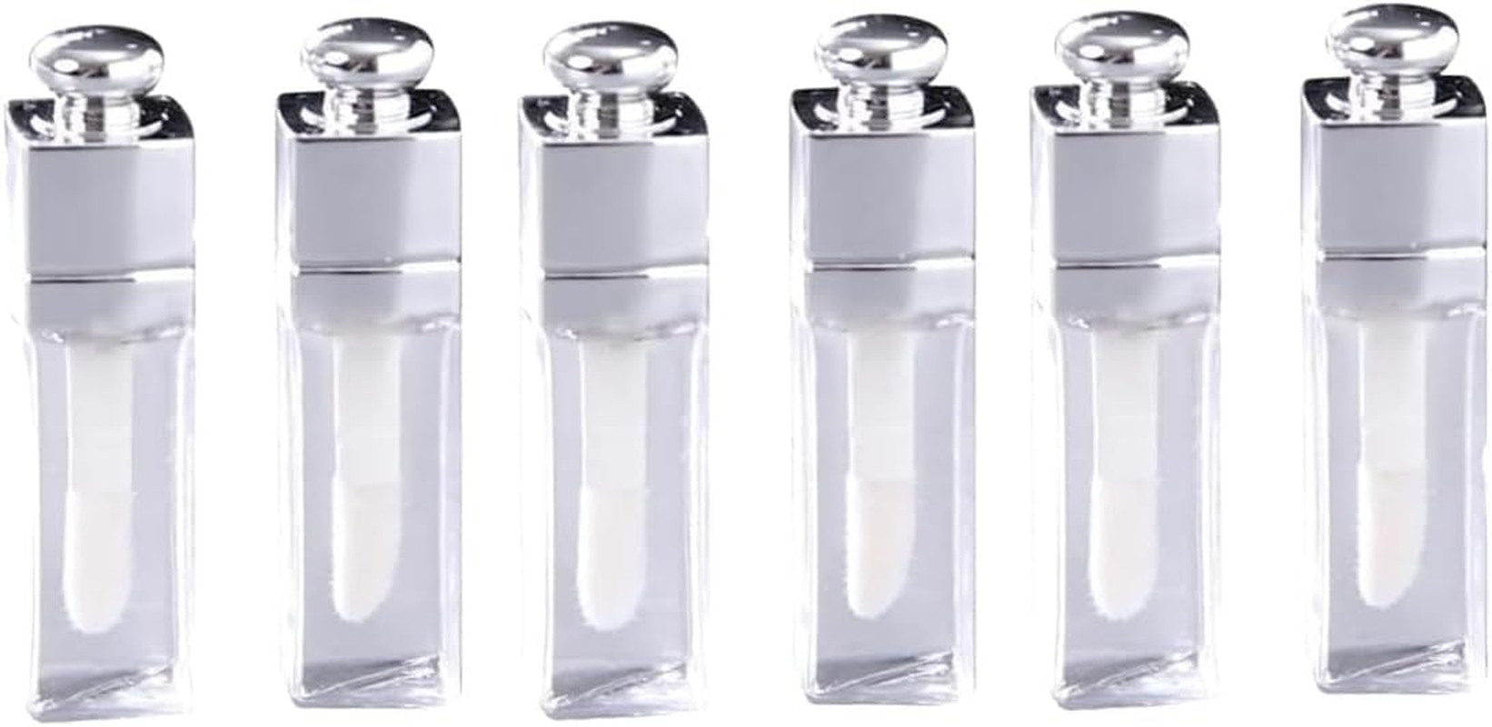 6 Pcs 3Ml Empty Lip Gloss Tubes Containers Clear Refillable Lip Balm Bottles Transparent Mini Lipstick Containers for DIY Makeup Lip Gloss Makeup