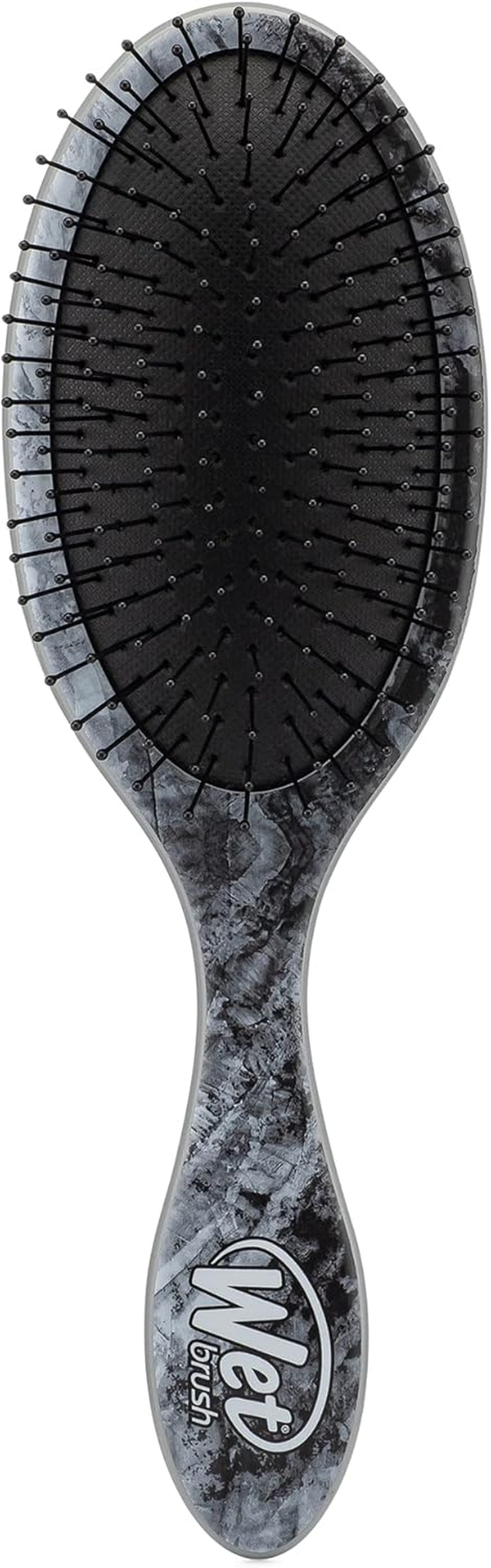 Wet Brush Original Detangler Hair Brush - Abstract Mineral Black Swirl - All Hair Types - Ultra-Soft Intelliflex Detangler Bristles Glide through Tangles with Ease - Pain-Free Comb for Men & Women