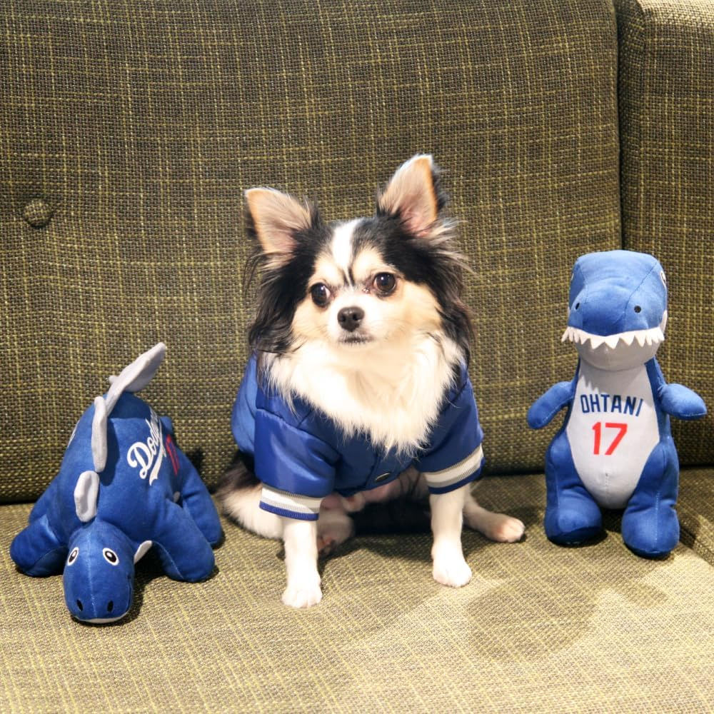 MLB Official Los Angeles Dodgers Shouhei Otani Dog Dinosaur Toy Baseball Los Angeles Dodgers Pets image number 2