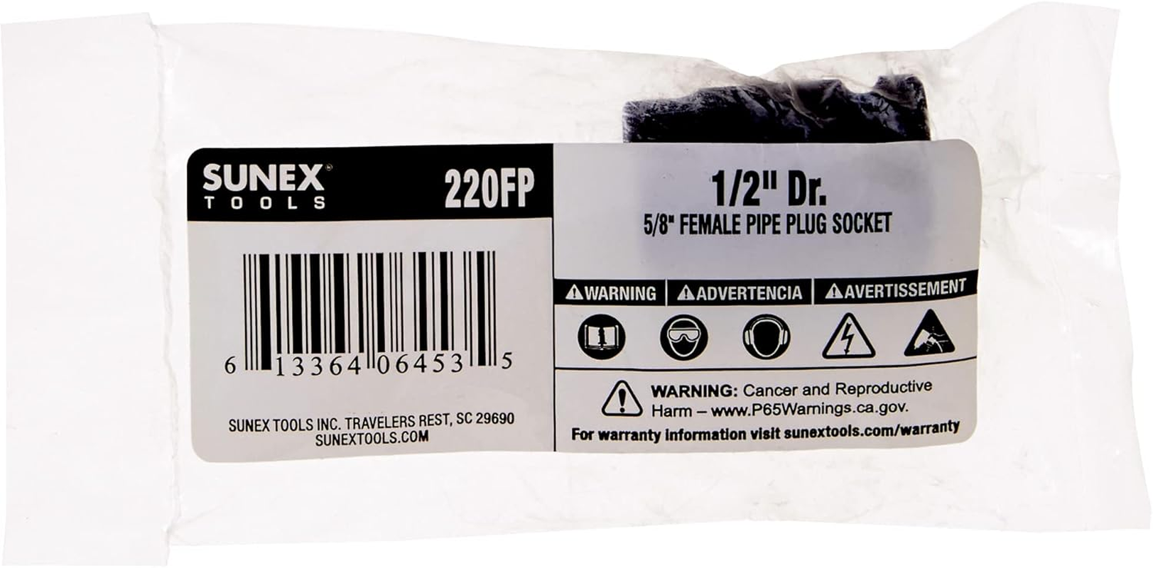 Sunex 220Fp 1/2-Inch Drive 5/8-Inch Female Pipe Plug Socket image number 3