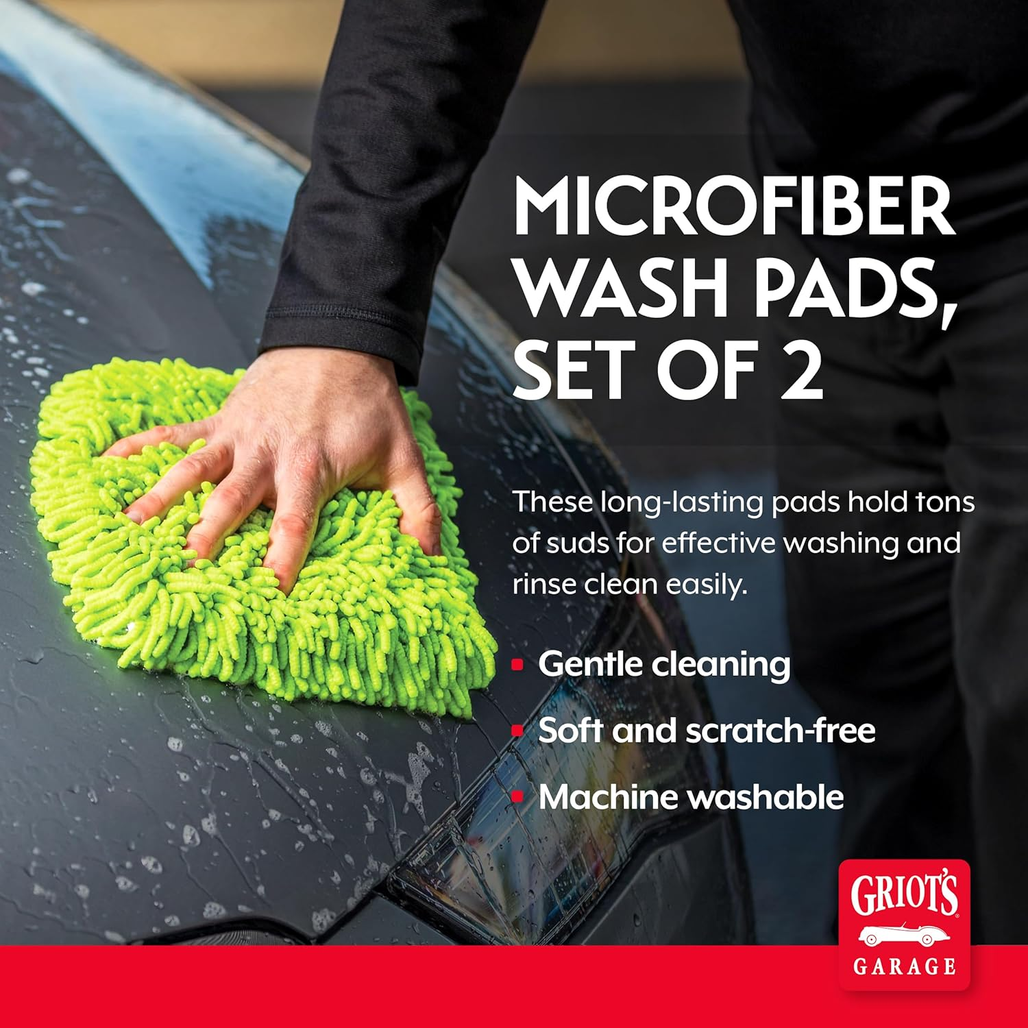 Griot'S Garage Microfiber Wash Pads, Standard (Set of 2) image number 3